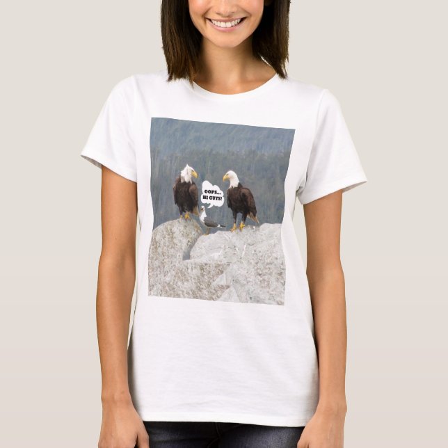 T-shirts Águias Engraçadas e Seagull (Frente)