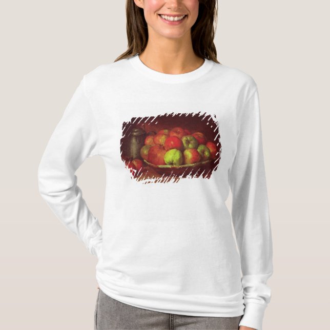 T-shirts Ainda vida com maçãs e uma romã (Frente)