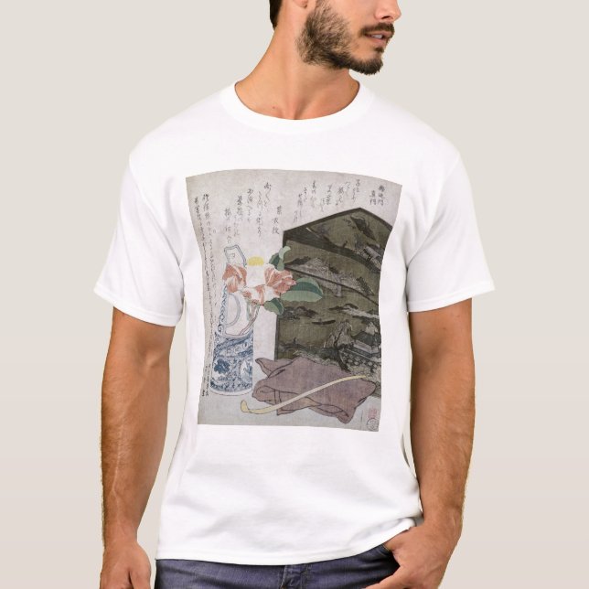 T-shirts Ainda vida com um Camelia, c.1820 (Frente)