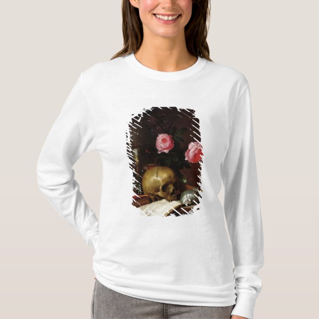 T-shirts Ainda vida com um crânio (Frente)