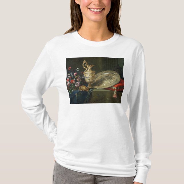 T-shirts Ainda vida com um Ewer dourado (Frente)