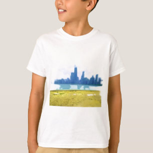 T-shirts Air Brushing Chicago Skyline Art