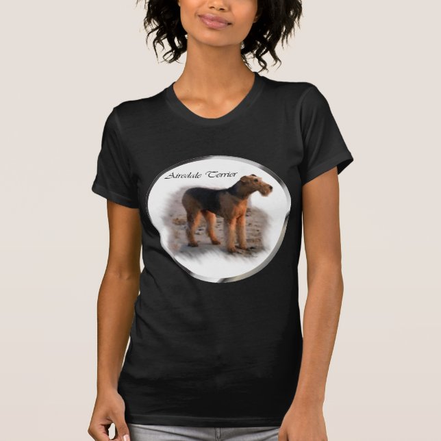 T-shirts Airedale Terrier Art Gifts (Frente)