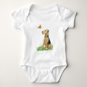 T-shirts Airedale Terrier & borboleta