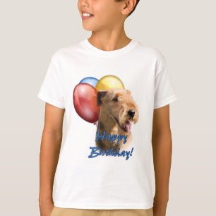 T-shirts Airedale Terrier Happy Birthday Balon