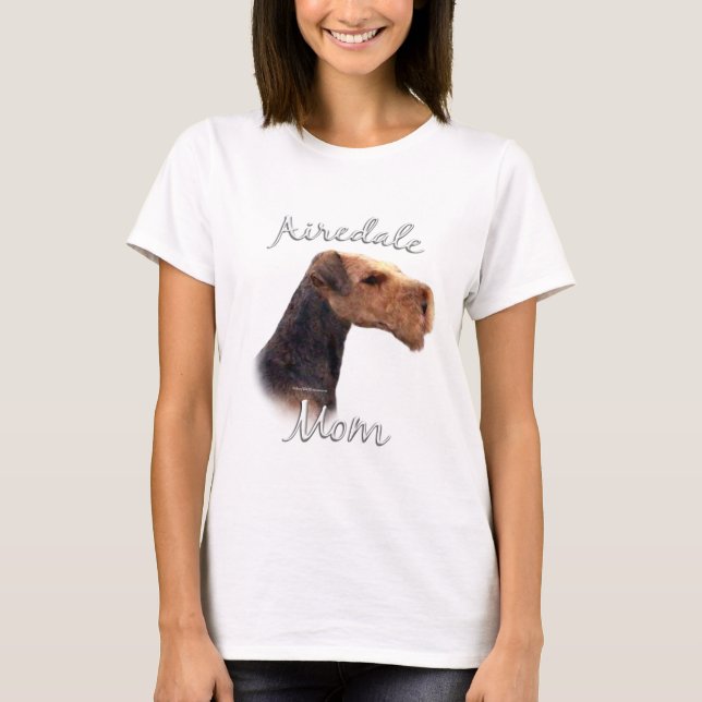 T-shirts Airedale Terrier Mãe 2 (Frente)
