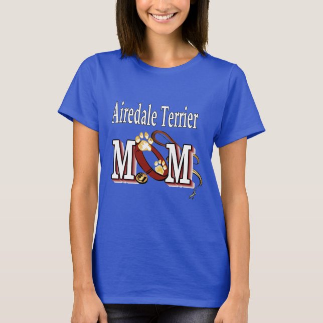 T-shirts Airedale Terrier MOM (Frente)