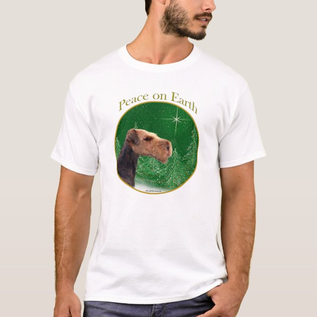 T-shirts Airedale Terrier Peace (Frente)