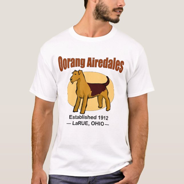 T-shirts Airedales de Oorang (Frente)