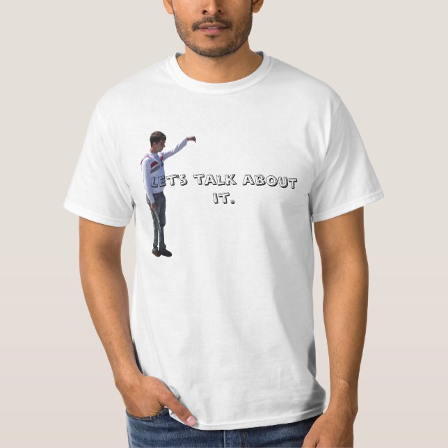 T-shirts AJ, deixe-nos falar sobre ele (Frente)
