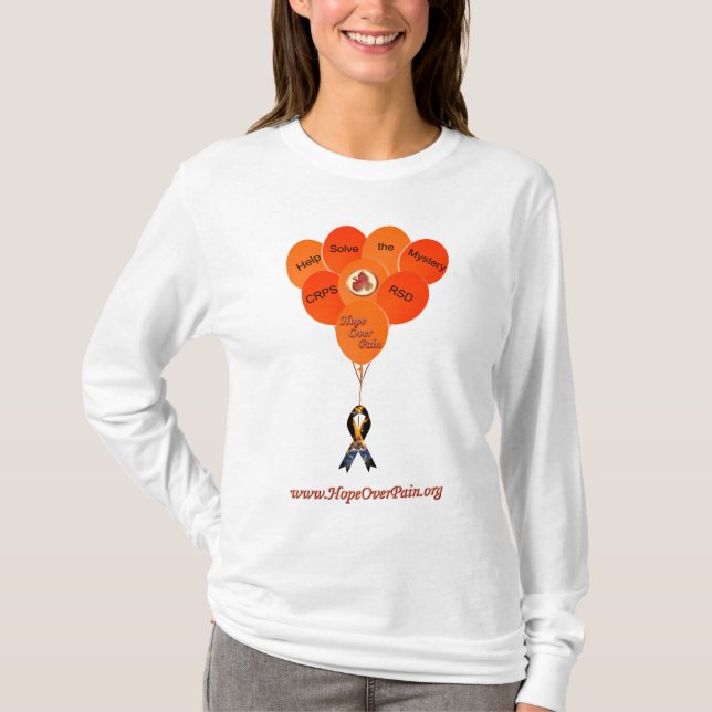 T-shirts Ajude a solucionar o mistério CRPS RSD Balloons Ho (Frente)