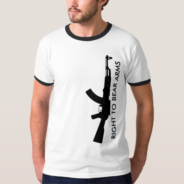 T-shirts ak47 : direito de porte de armas (Frente)