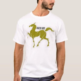 T-shirts Akhal teke cavalo equestre de arte dourada