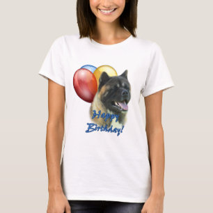 T-shirts Akita Happy Birthday Balloons