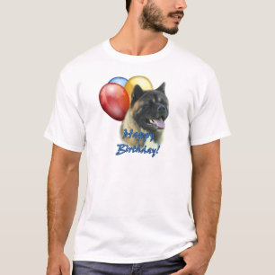 T-shirts Akita Happy Birthday Balloons