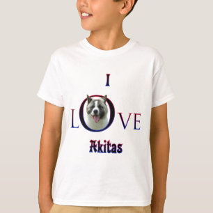 T-shirts Akita I Love