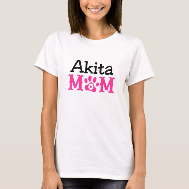 T-shirts Akita Mãe Roupa (Frente)