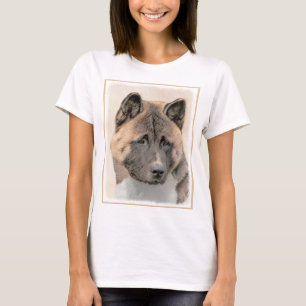 T-shirts Akita Painting - Bela Arte Canina Original