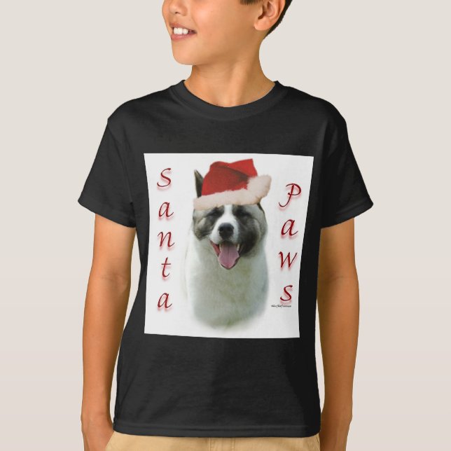 T-shirts Akita Papais noeis Paws (Frente)