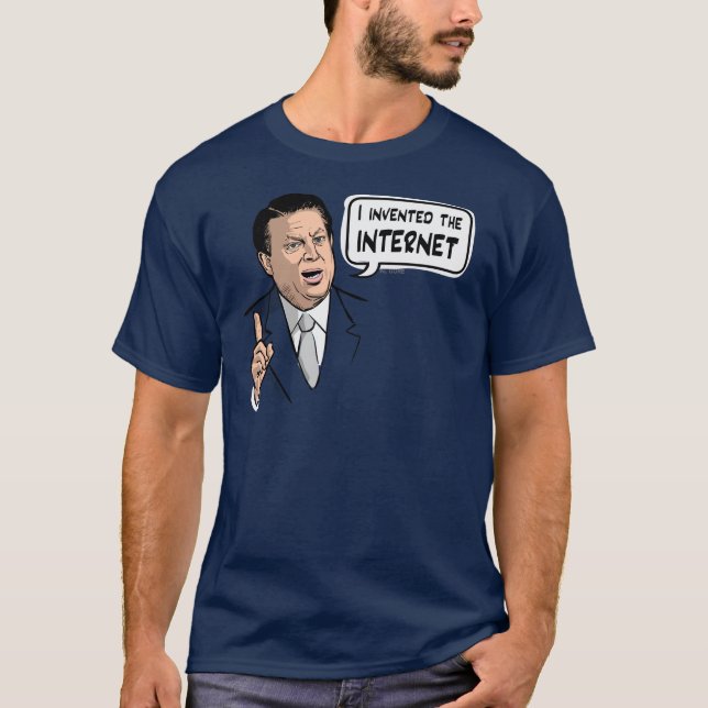 T-shirts Al Gore, eu inventei o Internet (Frente)