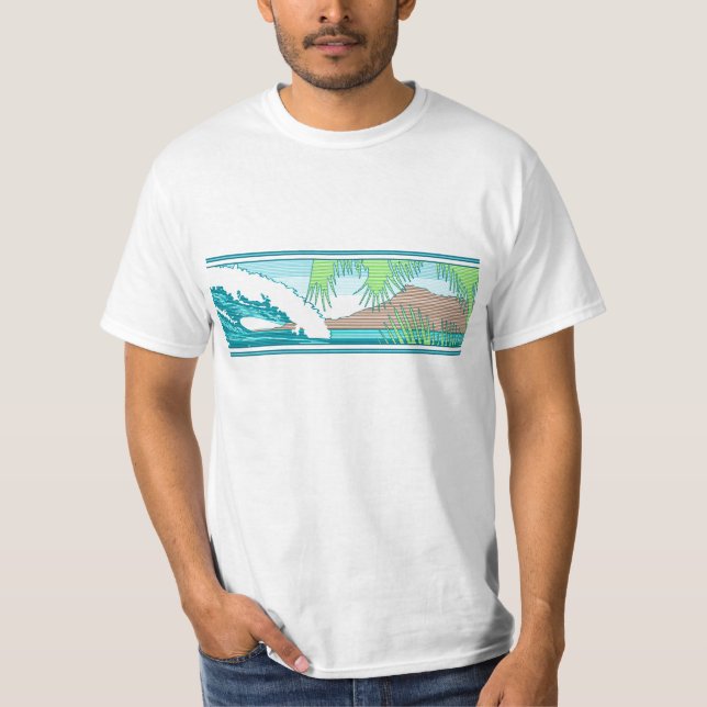 T-shirts Ala Moana Diamond Head Surf Havaiano - Sinal Tee (Frente)