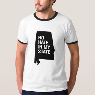 T-shirts Alabama: Nenhum ódio em meu estado