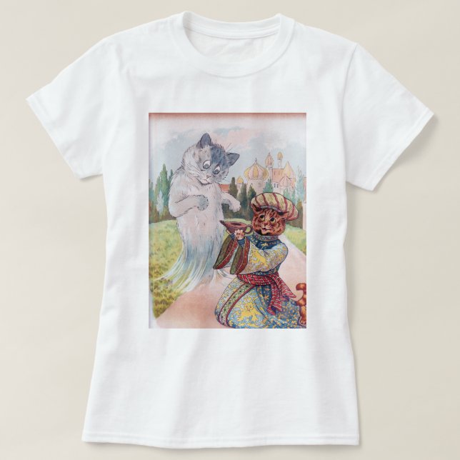 T-shirts Aladim e Lâmpada Mágica, Louis Wain (Frente do Design)