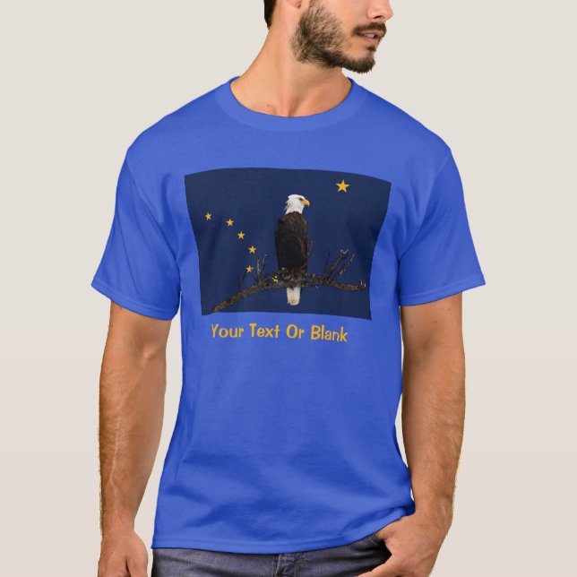 T-shirts Alaska Eagle E Flag (Frente)