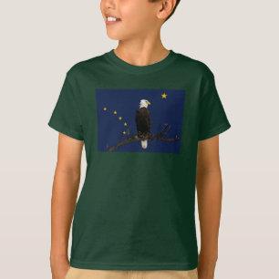 T-shirts Alaska Eagle E Flag