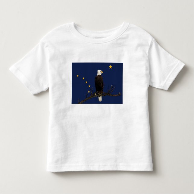 T-shirts Alaska Eagle E Flag (Frente)