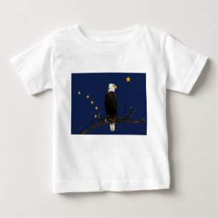 T-shirts Alaska Eagle E Flag