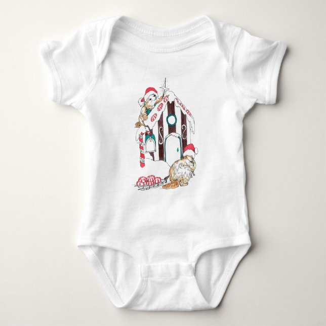 T-shirts Alaska Whimsical Christmas Willife (Frente)