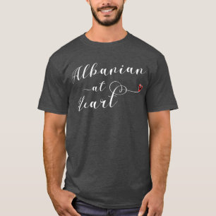 T-shirts Albanês At Heart Camiseta, Albânia