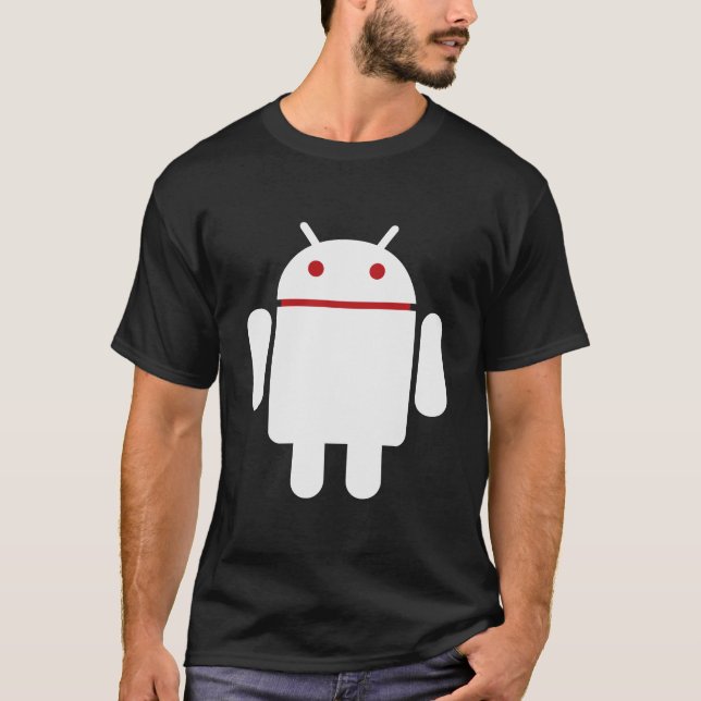 T-shirts Albino do Android (Frente)