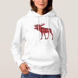 T-shirts Alce Xadrez Tartã Vermelho e Preto Padrão de Inver