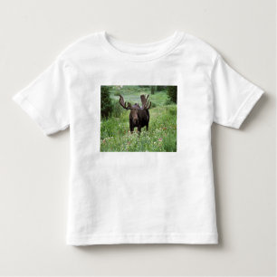 T-shirts Alces de alces de alces de alce) em flores silvest