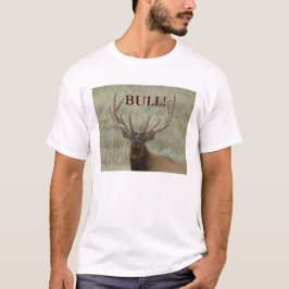 T-shirts Alces de E10 Bull no tiro da cabeça de veludo
