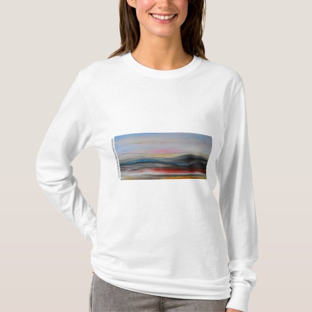 T-shirts Além hoodie da paisagem (Frente)