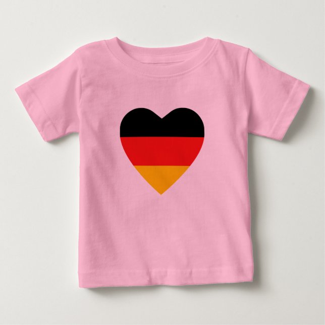 T-shirts Alemanha Flag Heart Shirt (Frente)