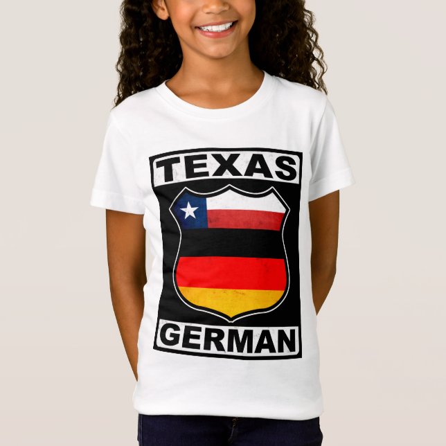 T-shirts Alemão do Texas americano (Frente)