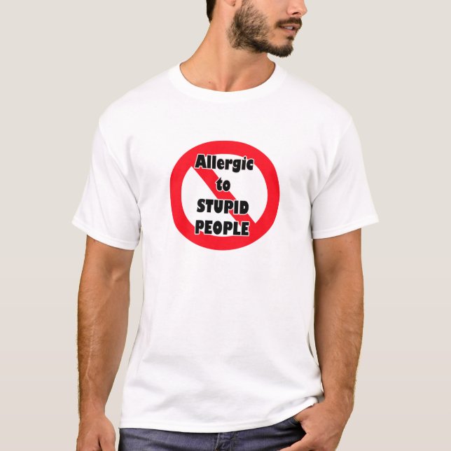 T-shirts alérgico-estúpido (Frente)
