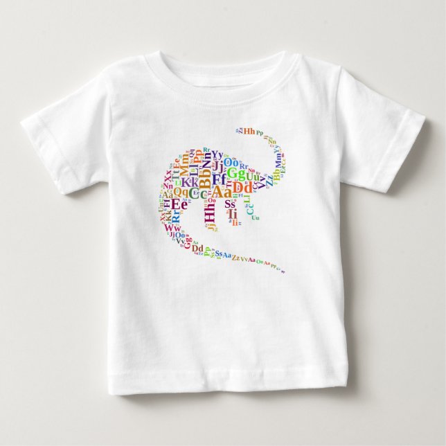 T-shirts alfabeto Dino (Frente)