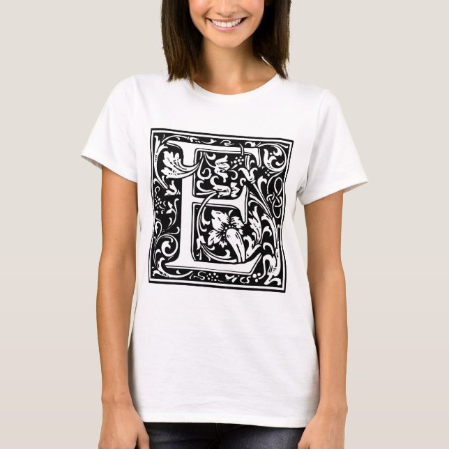 T-shirts Alfabeto “E” de William Morris (Frente)