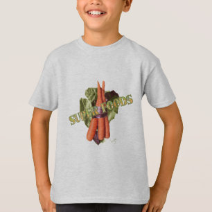 T-shirts Alface das cenouras da Super-Comida do vegetariano