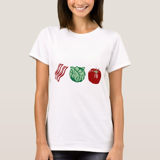 T-shirts Alface do bacon & tomate - o BLT! (Frente)
