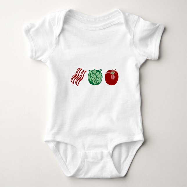 T-shirts Alface do bacon & tomate - o BLT! (Frente)
