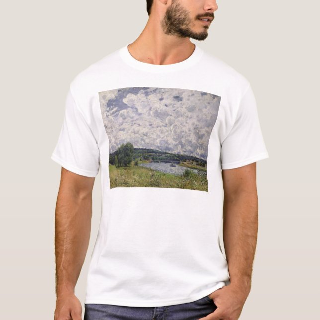 T-shirts Alfred Sisley | o Seine em Suresnes (Frente)