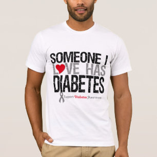 T-shirts Alguém amor de I tem o diabetes