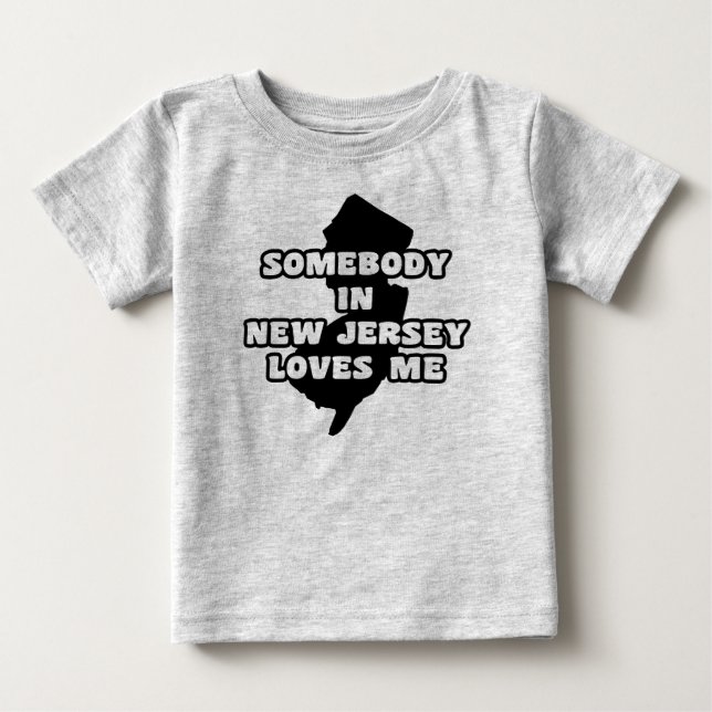 T-shirts Alguém Em Nova Jersey Me Ama (Frente)