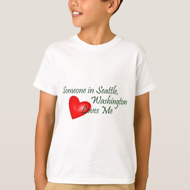 T-shirts Alguém em Seattle ama-me (Frente)